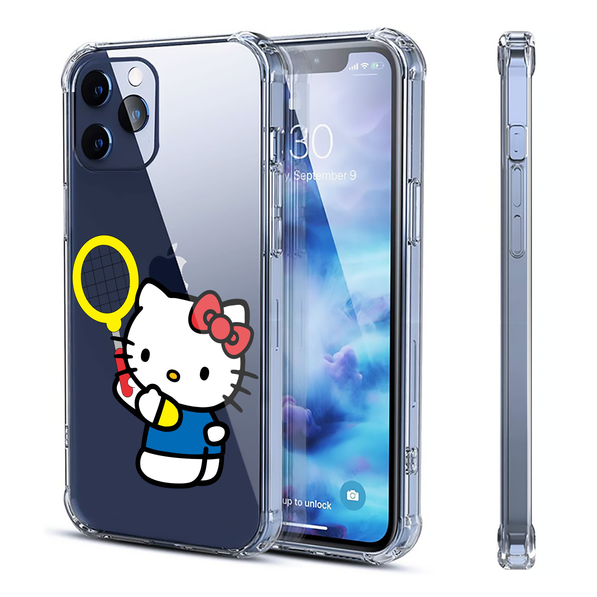 （画像用） Hello Kitty ハローキティ 【iPhone 12シリーズ対応】透明スマホケース（クリアソフトケース）